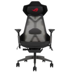 Silla Asus Gamer SL400 ROG Destrier Ergo Gaming Chair con Reposabrazos 360 grados Malla Color Negro Ajustable