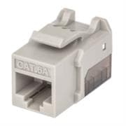 Jack Intellinet Keystone Cat6a de Impacto UTP Color Gris
