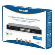 PoE Switch Intellinet GB 16 ptos 19 30W/pto 250W 2 SFP Ports