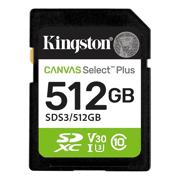 Memoria SD Kingston Flash Canvas Select Plus 512GB SD UHS-I Clase 10