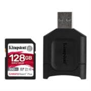 Memoria Micro SD Kingston Canvas React Plus 128 GB UHS-II con Lector SD