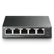 Switch no administrable Omada de Tp-link de 5 puertos 10/100Mbps con 4 puertos PoE+