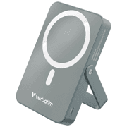 Cargador Magnético Verbatim con carga inalámbrica de vidrio con soporte de 10 000 mah color Gris