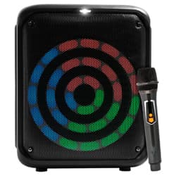 BAFLE VORAGO KSP-350 NEGRO 8" 30WATTS RMS TECNOLOGIA DSP / USB / MSD/ 3.5MM /  RECARGABLE / TWS BT 5HRS CARGA USB TIPO C / MICROFONO INALAMBRICO