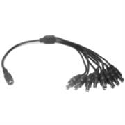 Divisor de Energía Saxxon para 8 Cámaras/1 Conector Hembra + 8 Conectores Macho/2.1mm
