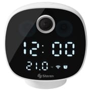 Cámara Steren con Reloj Digital 2MP/VGA FHD 1080p/VGA15 FPS 90° WiFi
